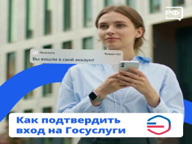 Подтверждение входа на Госуслуги.